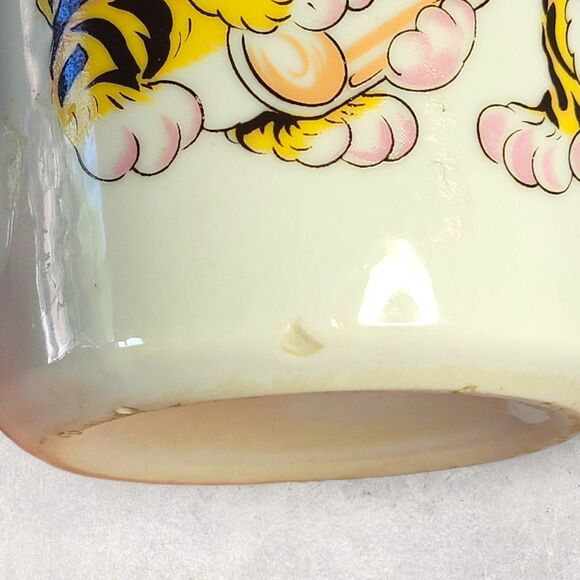 Vintage Baby Tiger Coffee Mug Heavy Ceramic Retro Kitsch Animal Cup Rare - Picture 6 of 9